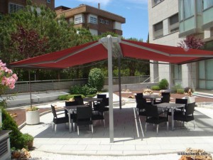 Toldo Cofre abierto portería